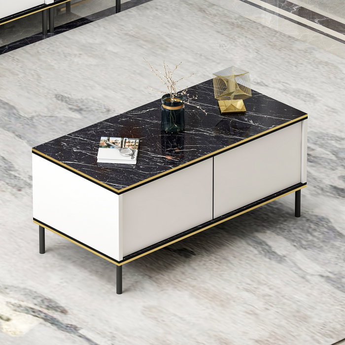 Hanah Home Imaj Mesa de centro Blanca Hanah Home Imaj Mesa de centro Blanca